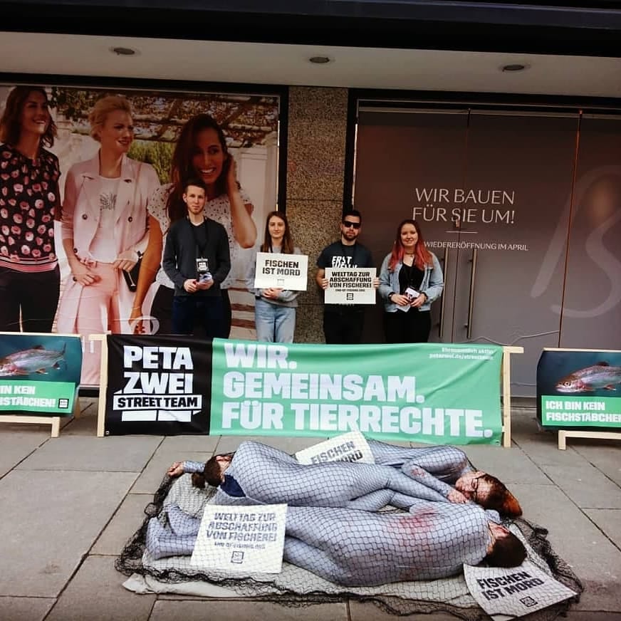 Protestaktion gegen Fischerei