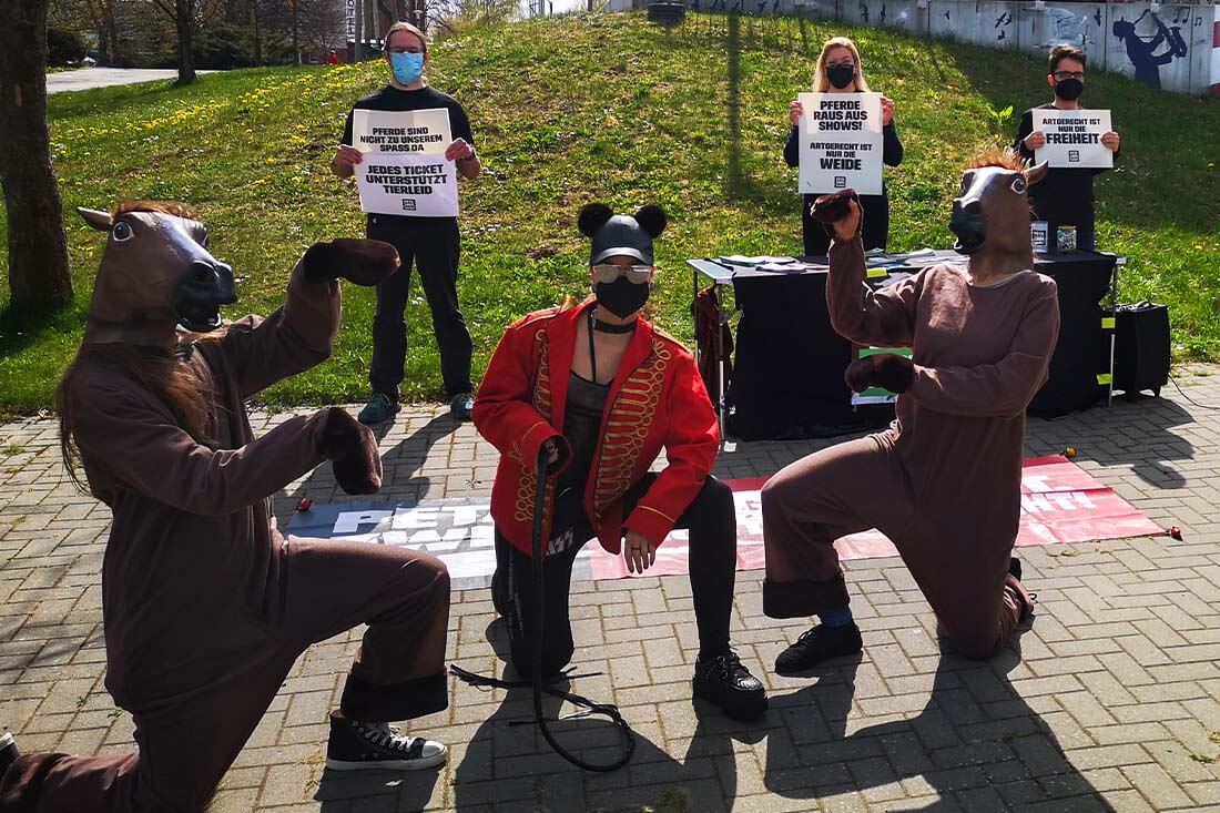 Demo gegen Cavalluna