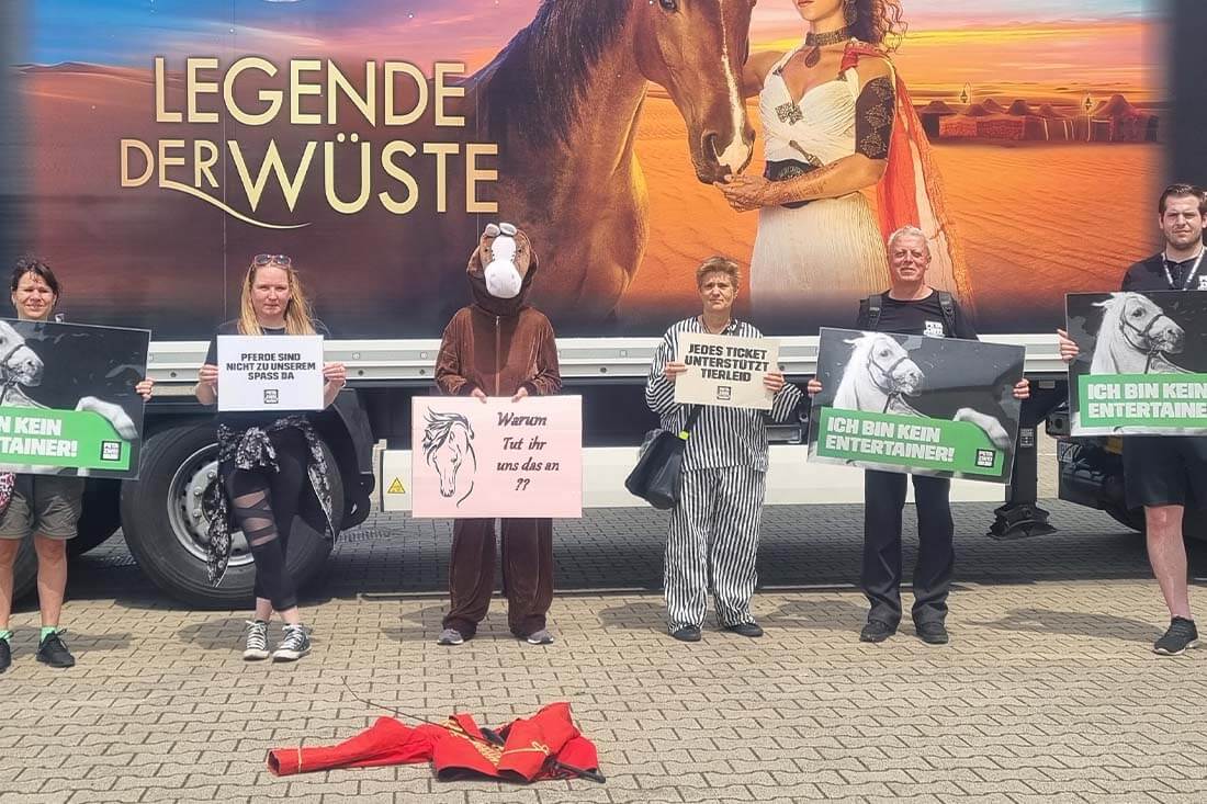 Demo gegen Cavalluna